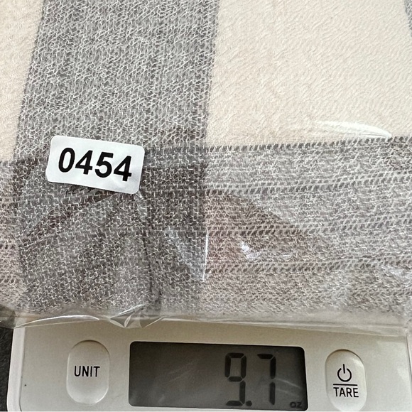 Anthropologie Pilcro Knit V Neck Top Cream Gray Plaid Long Sleeve Boho XS - Picture 7 of 7